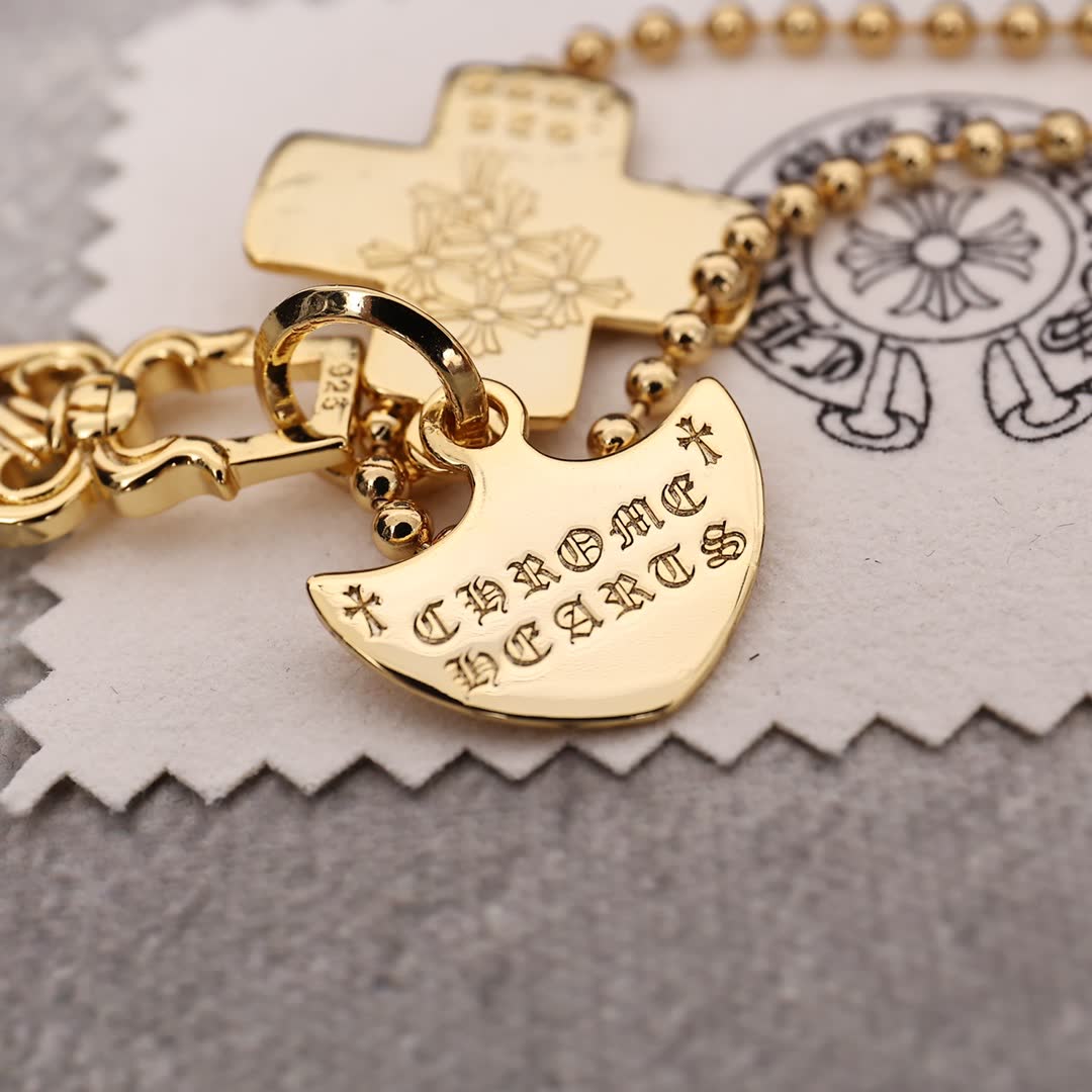 Chrome Hearts Chroma Hearts Gold Plated Necklace